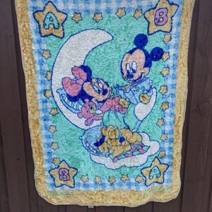 Minnie And Mickey Mouse And Pluto Providencia Baby Blanket Collectible